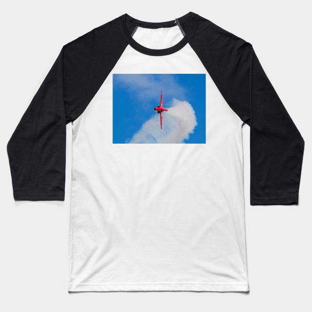 RAF Red Arrows Hawk Baseball T-Shirt by captureasecond
